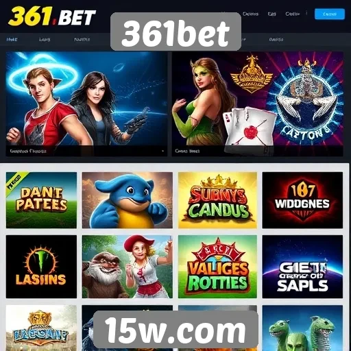A diversidade de jogos disponíveis na 361bet